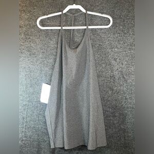 NWT Fabletics XXL Charcoal Gray Ciara Tank Top Dip It Low T-strap Back